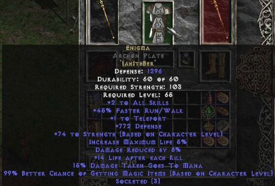 diablo 2 runeword enigma